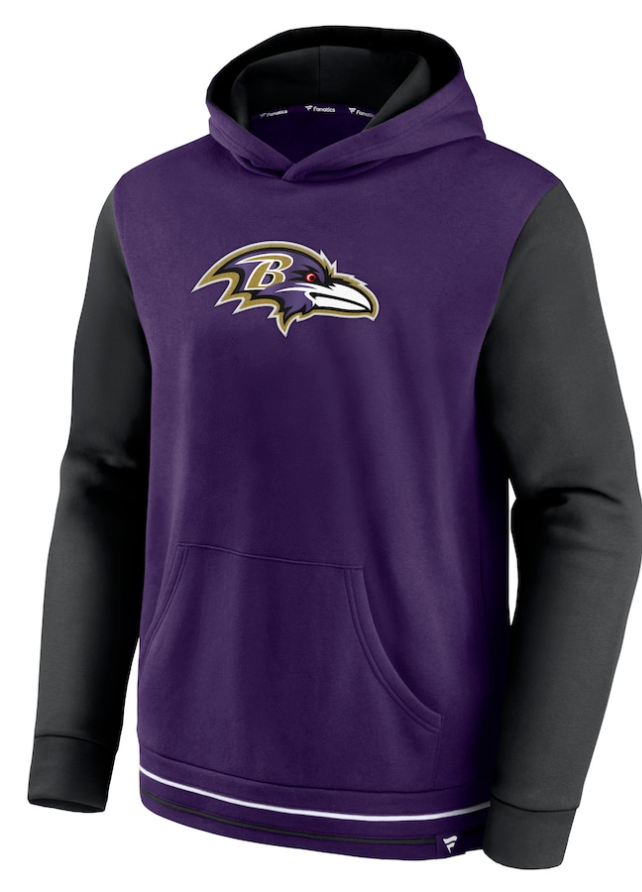 Men's Fanatics Branded Purple/Black Baltimore Ravens Block Party - Pullover Hoodie