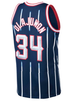 Load image into Gallery viewer, Men&#39;s Houston Rockets Hakeem Olajuwon Mitchell &amp; Ness Blue 1996-97 Hardwood Classics Swingman Jersey
