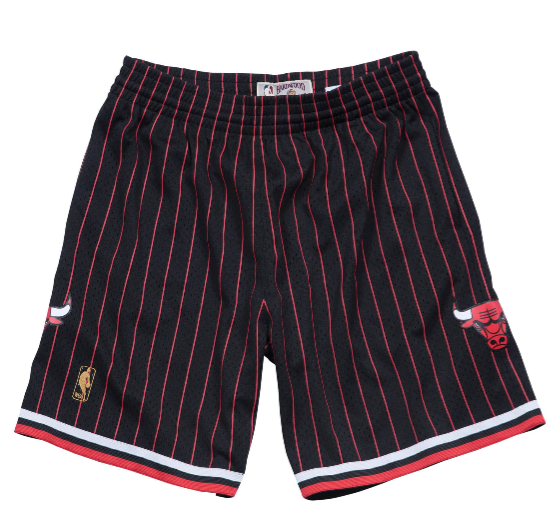 Men's Chicago Bulls Mitchell & Ness Alternate Hardwood Classics Swingman Black Basketball Shorts