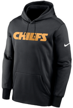 Load image into Gallery viewer, Kansas City Chiefs Nike Black Fan Gear Wordmark Performance Pullover Hoodie
