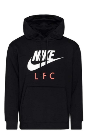 Men's Nike Liverpool Black & White Pullover Soccer Hoodie