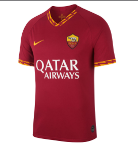 Men's Nike AS Roma 2019-2020 Burgandy Soccer Jersey