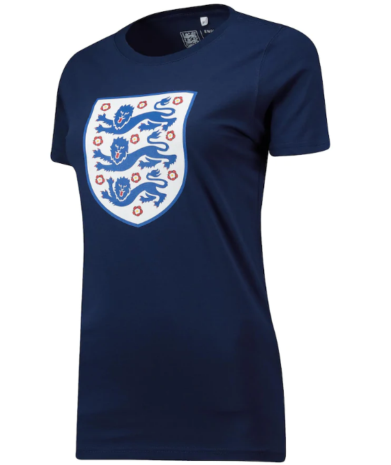Women's Nike England F.C. Team Logo Navy Soccer T-Shirt / Tee
