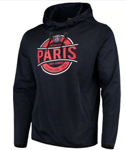 Load image into Gallery viewer, Men&#39;s Paris Saint-Germain Heathered Navy Pullover Soccer Hoodie
