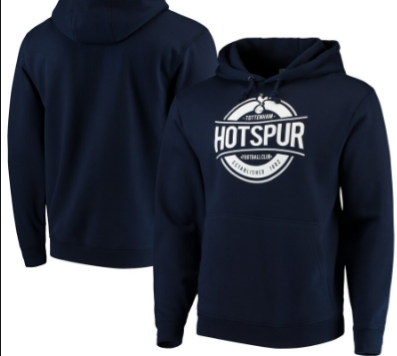 Men's Tottenham Hot Spurs Navy Pullover Soccer Hoodie