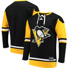 Load image into Gallery viewer, Pittsburgh Penguins Fanatics  Black Lace-up Sweater
