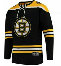 Load image into Gallery viewer, BOSTON BRUINS FANATICS NHL BREAKAWAY  BLACK LACE UP SWEATER
