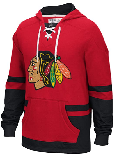 Chicago Blackhawks  Red/Black CCM Lace Up Hoodie