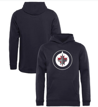 Load image into Gallery viewer, Winnipeg Jets Adidas Pullover Hoodie - Men - Blue Navy
