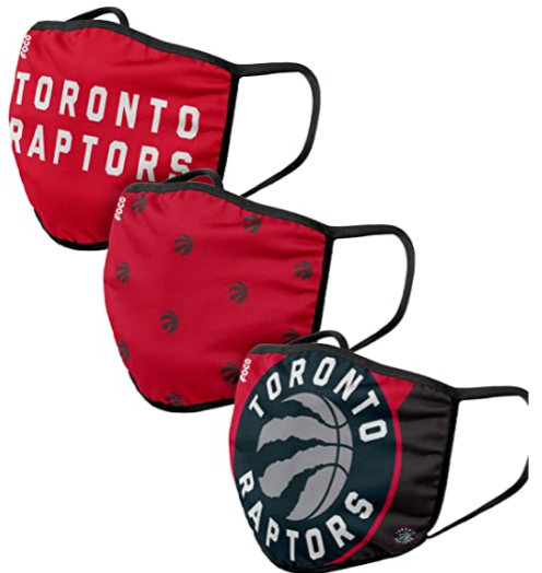 Toronto Raptors 3 Pack Face Mask/Cover