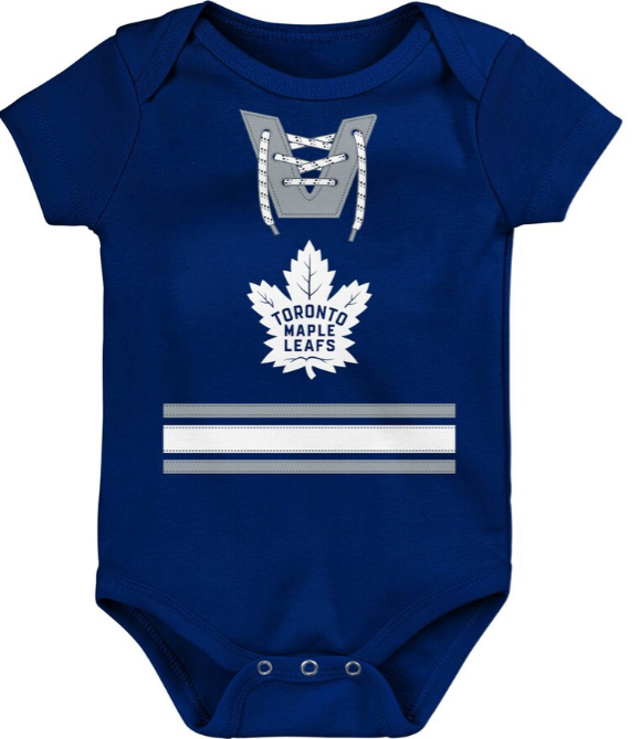 Newborn Infant Toronto Maple Leafs Blue Jersey Bodysuit Pro