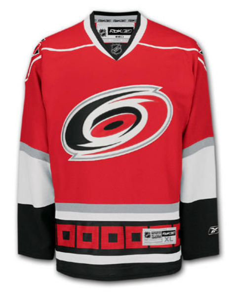 Officially licensed Carolina Hurricanes Reebok Premier Replica Red Jersey
