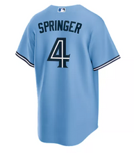 Load image into Gallery viewer, Men&#39;s Nike Toronto Blue Jays George Springer Powder Blue / Baby Blue Replica MLB Jersey
