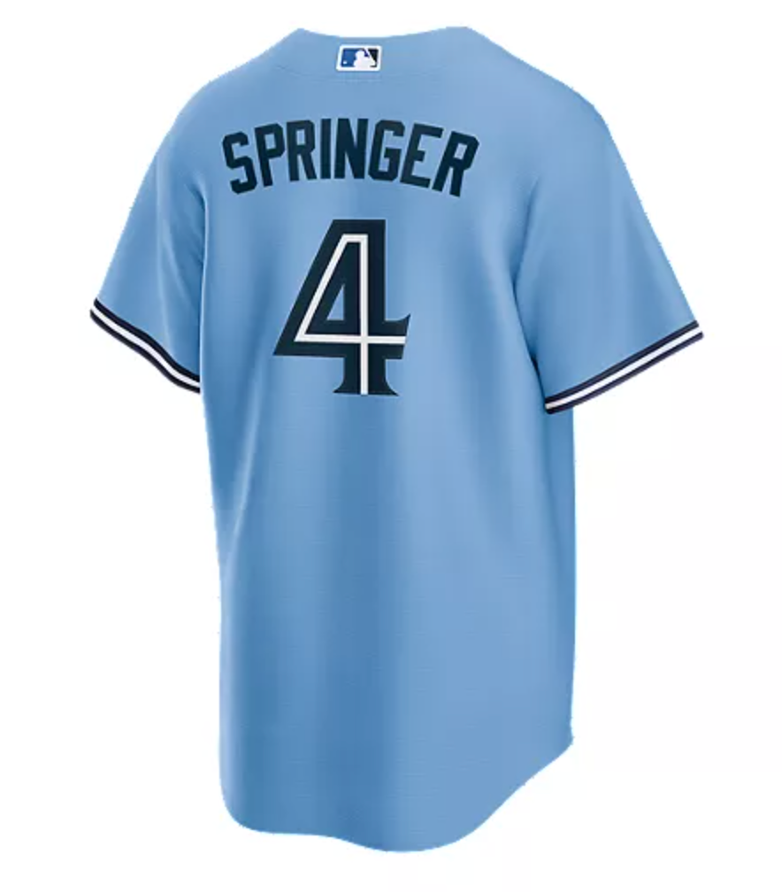 Men's Nike Toronto Blue Jays George Springer Powder Blue / Baby Blue Replica MLB Jersey