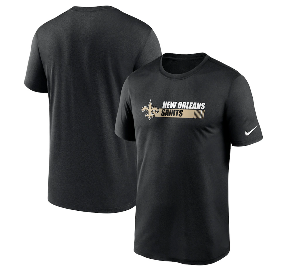 Men's Nike Black New Orleans Saints Fan Gear Team Conference Legend Performance T-Shirt