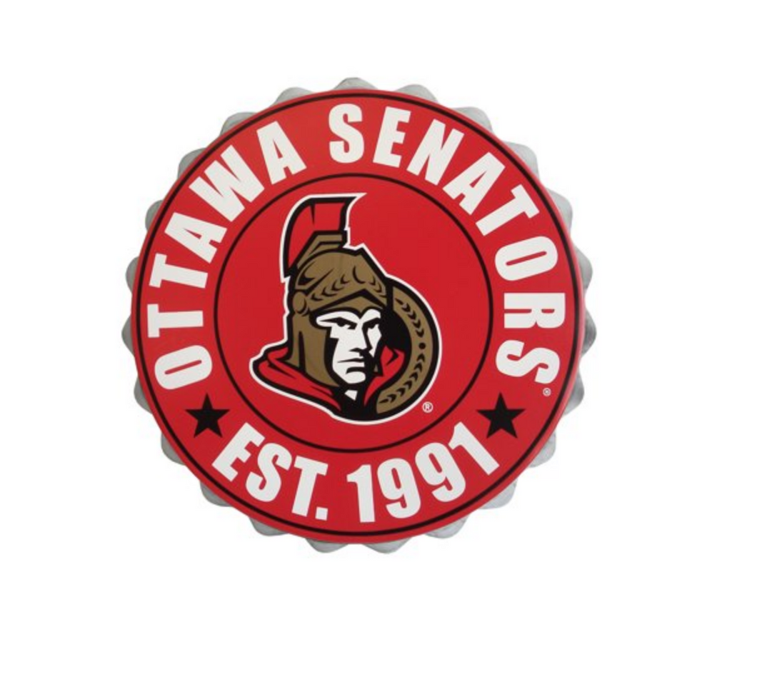 Ottawa Senators Bottle Cap Wall Sign
