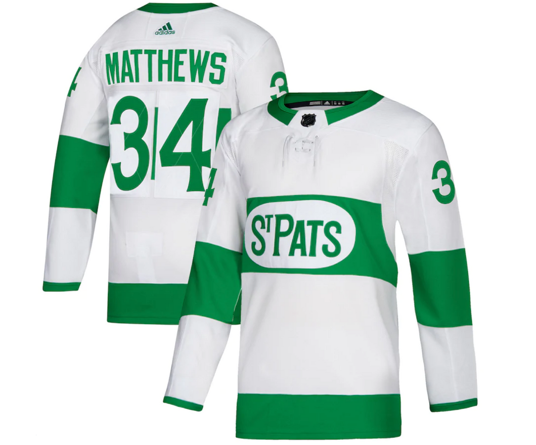 Men's Toronto St. Pats Auston Matthews adidas White Authentic Player Jersey