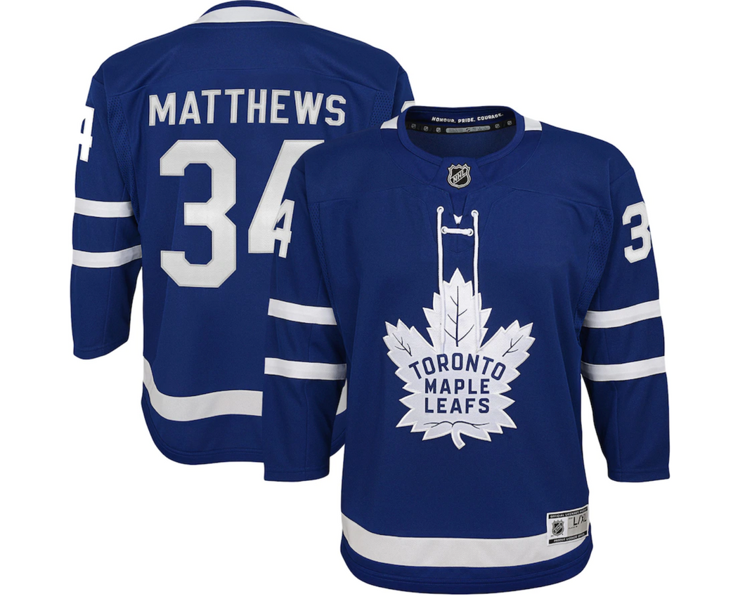 Youth Toronto Maple Leafs Auston Matthews Blue Home - Premier Player Jersey