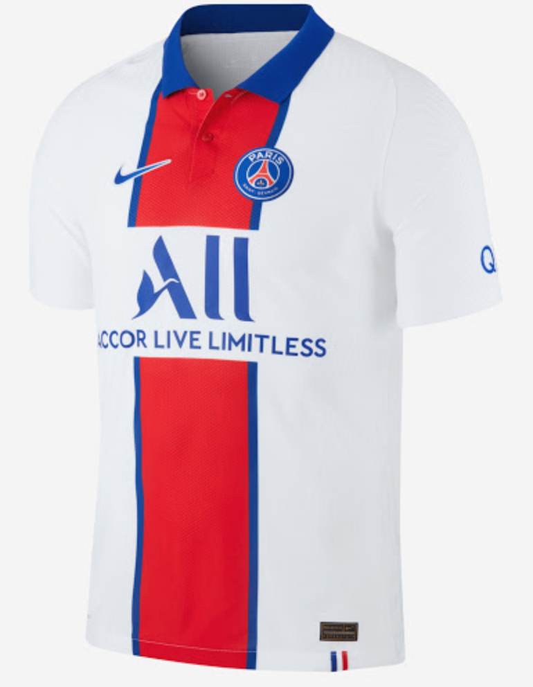Men's Nike Paris Saint-Germain 2020-2021 White Soccer Jersey