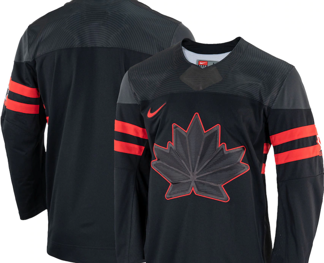 Men's Nike Team Canada Hockey 2022 Olympic Black NHL Jersey