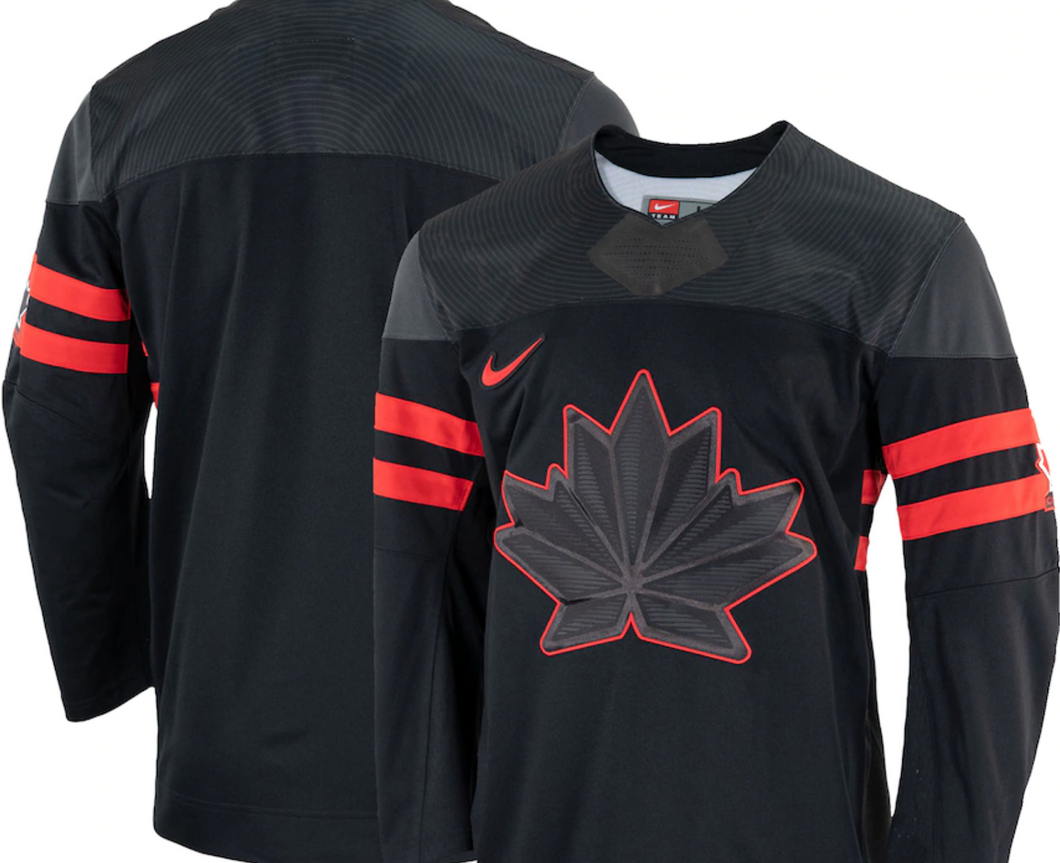 Men's Nike Black Hockey Canada 2022 Replica Olympic Jersey