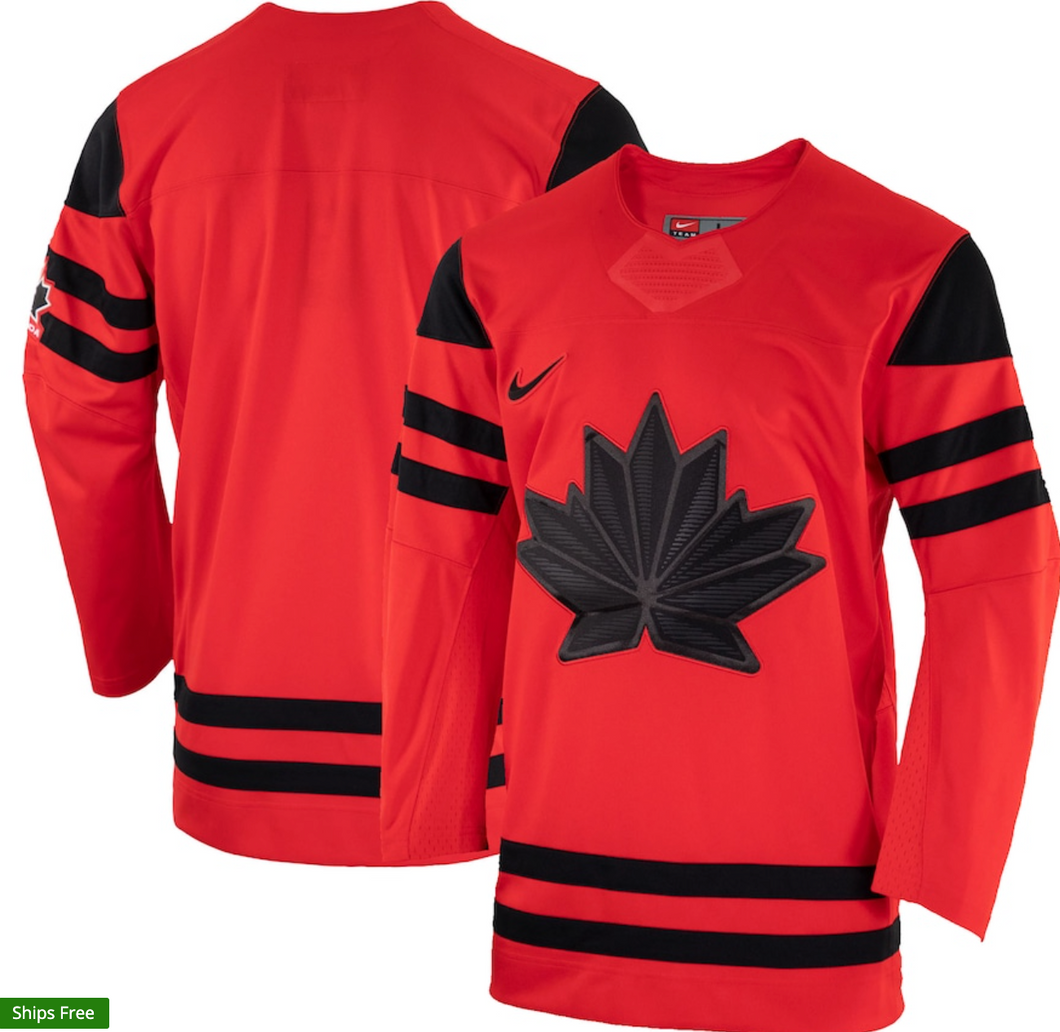 Men's Nike Red Hockey Canada 2022 Replica  Olympic Jersey