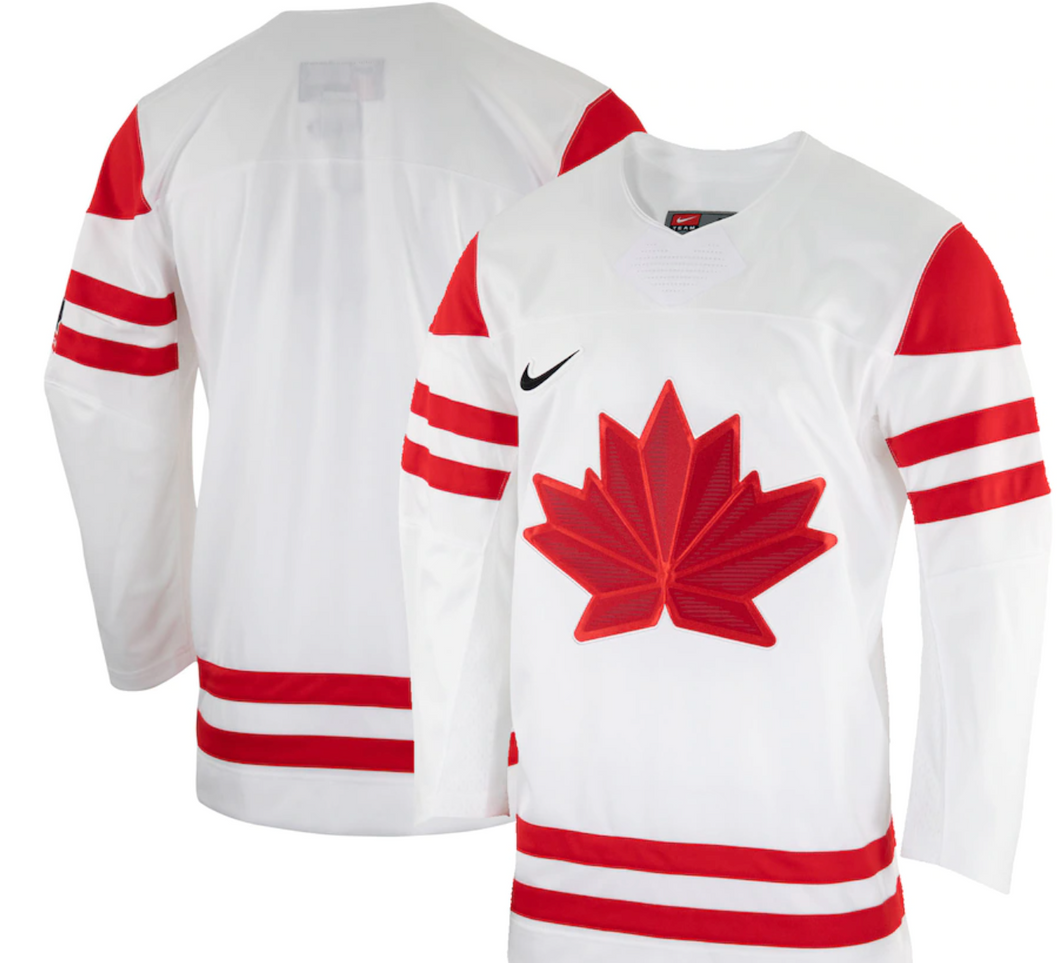 Men's Nike White Hockey Canada 2022 Replica Olympic Jersey White