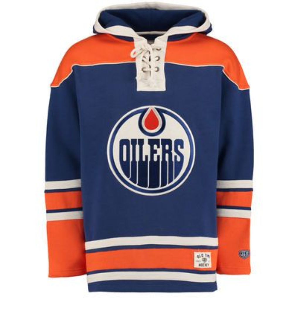 Edmonton Oilers Old Time Hockey Lacer Heavyweight Pullover Hoodie