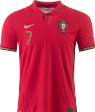 Load image into Gallery viewer, Youth Nike Portugal Cristiano Ronaldo 2020-2021 Red Soccer Jersey
