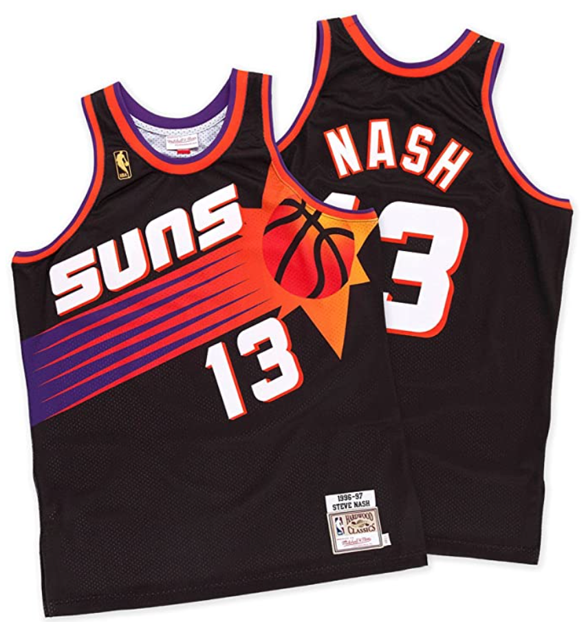 Men's Mitchell & Ness Steve Nash Phoenix Suns Black NBA Hardwood Classics Swingman Jersey