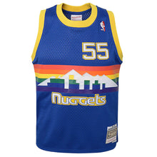 Load image into Gallery viewer, Men&#39;s Mitchell &amp; Ness Dikembe Mutombo Denver Nuggets Blue NBA Hardwood Classics Swingman Jersey
