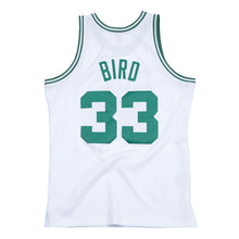 Load image into Gallery viewer, Men&#39;s Mitchell &amp; Ness Larry Bird Boston Celtics White NBA Hardwood Classics Swingman Jersey
