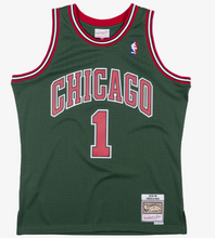 Load image into Gallery viewer, Men&#39;s Mitchell &amp; Ness Derrick Rose Chicago Bulls Green NBA Hardwood Classics Swingman Jersey
