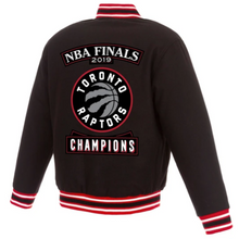 Load image into Gallery viewer, TORONTO RAPTORS JH DESIGN 2019 NBA FINALS CHAMPIONS REVERSIBLE WOOL JACKET WITH NYLON LINING
