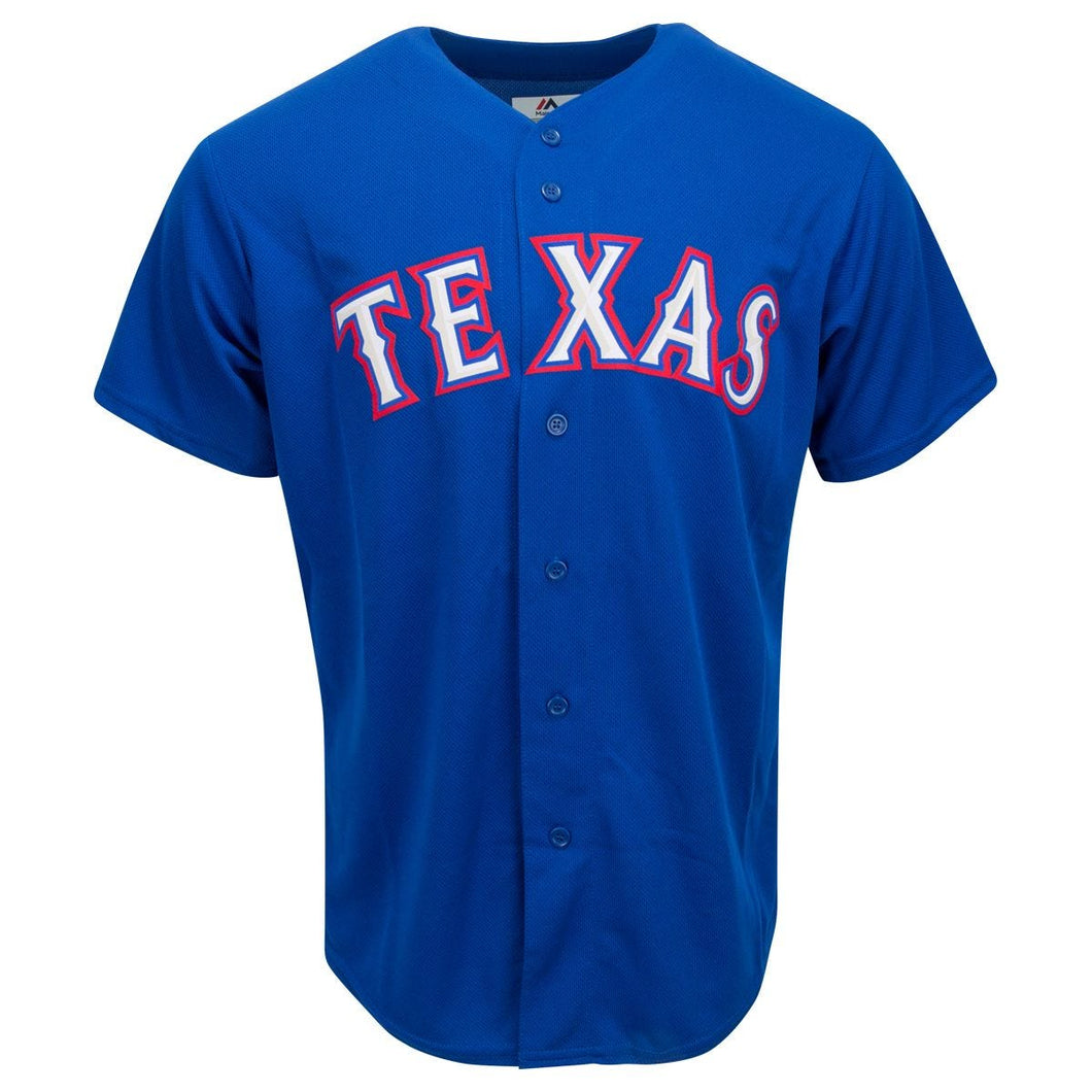 Men's Majestic Texas Rangers Blue Replica MLB Jersey