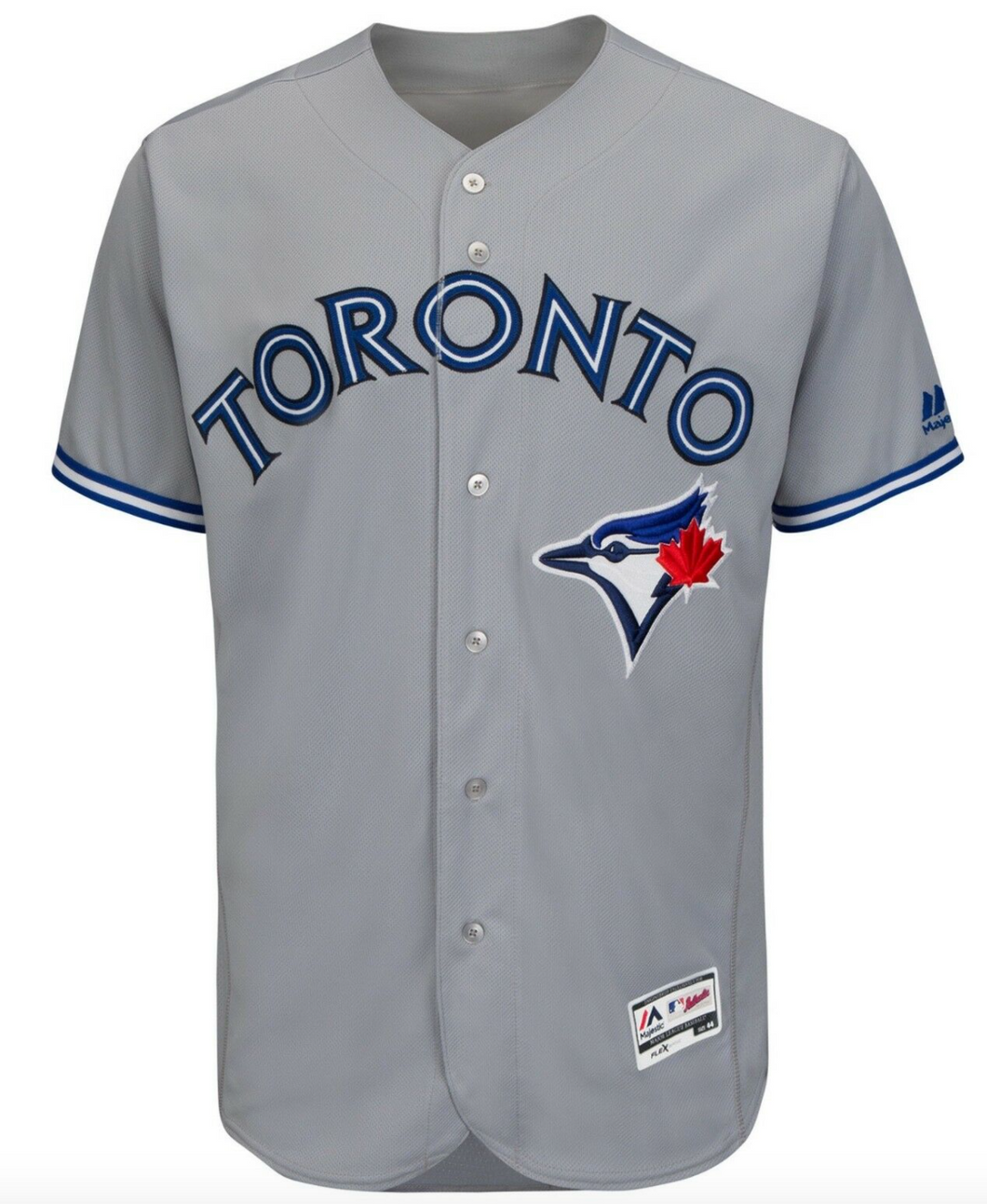 Toronto Blue Jays Majestic Road Grey Authentic Collection Jersey