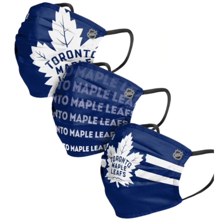 Toronto Maple Leafs NHL Forever Pleated Face Covering 3 Pack