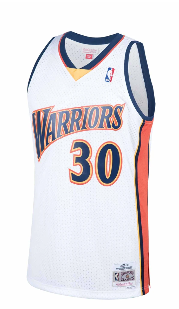 Men's Mitchell & Ness Stephen Curry Golden State Warriors White NBA Hardwood Classics Swingman Jersey