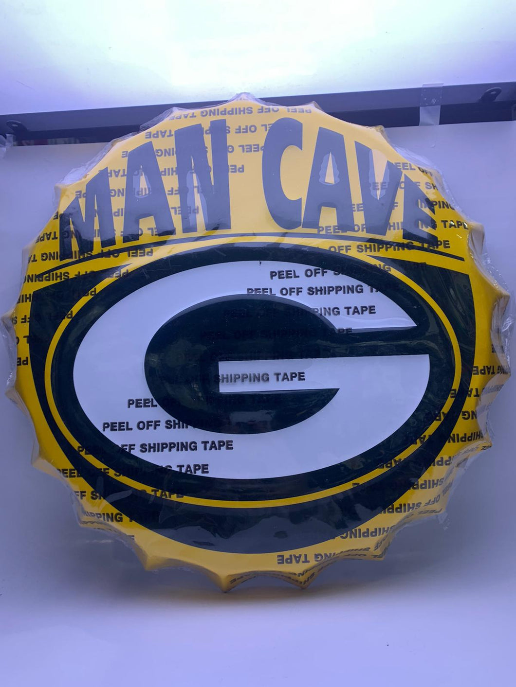 Green Bay Packers Man Cave Bottle Cap Wall Sign