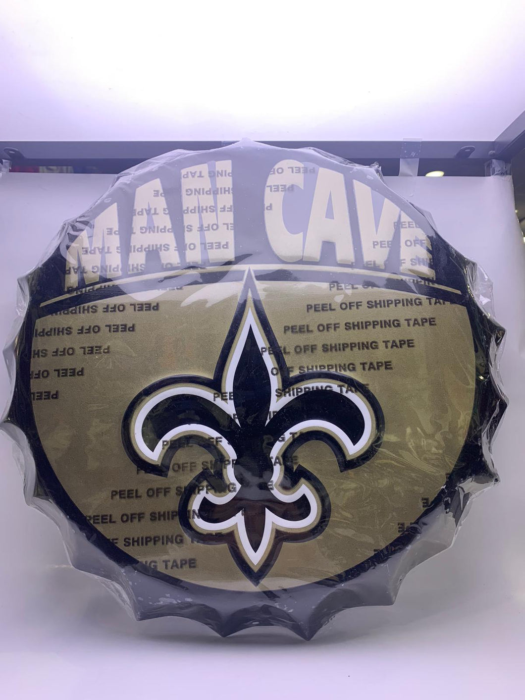 New Orleans Saints Man Cave Bottle Cap Wall Sign