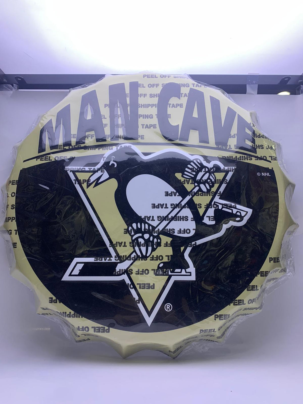 Pittsburgh Penguins Man Cave Bottle Cap Wall Sign