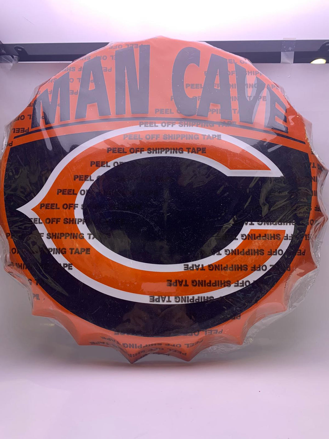 Chicago Bears Man Cave Bottle Cap Wall Sign