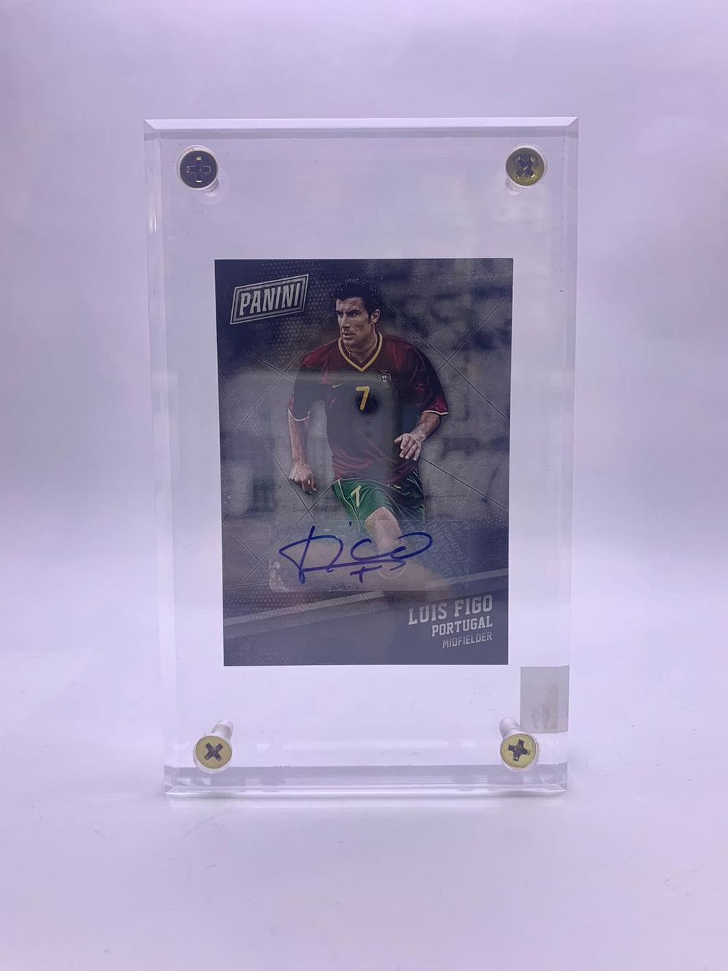 Luis Figo Autographed Collectible Card by Panini America