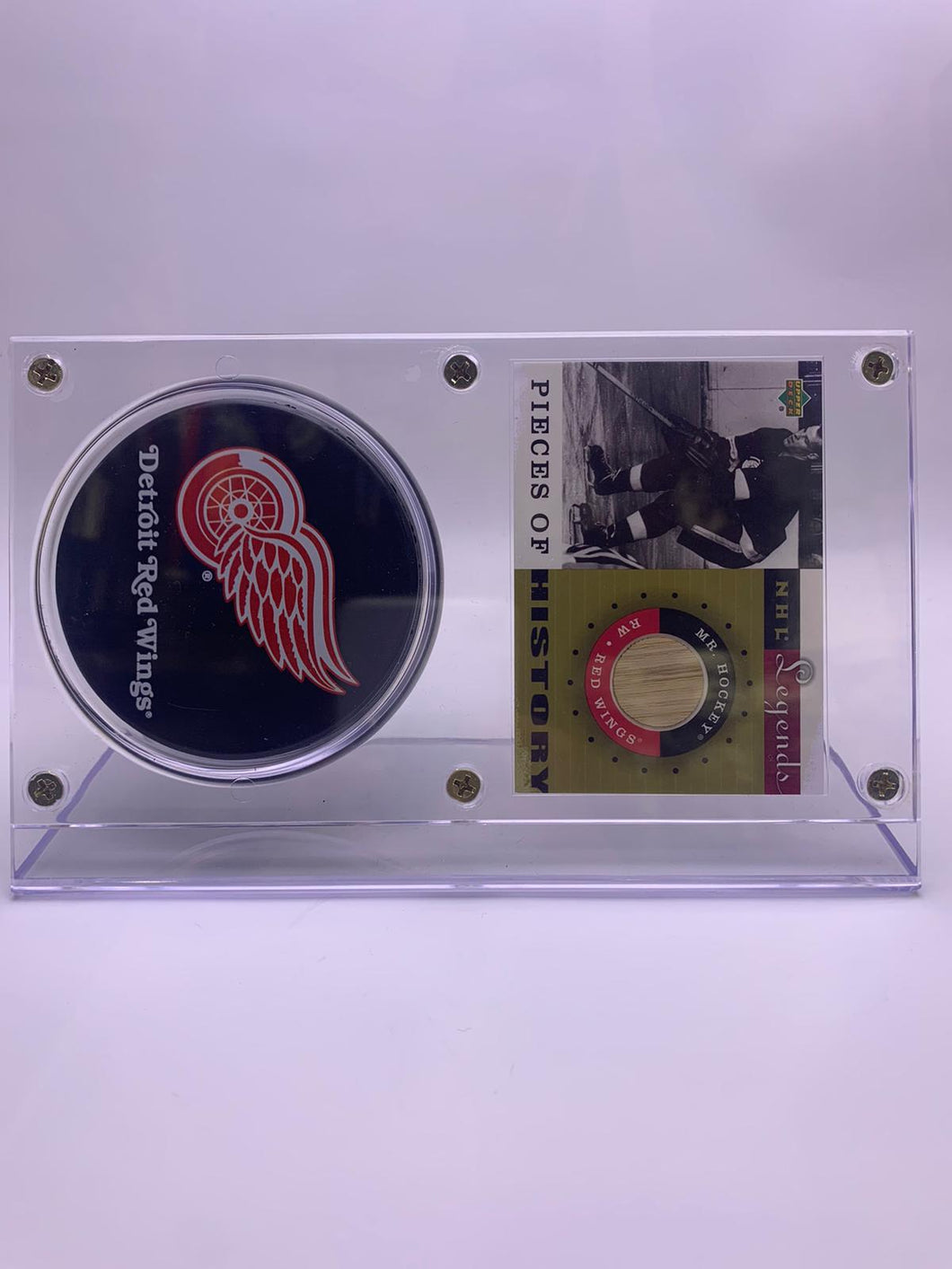Detroit Red Wings Mr.Hockey Game-Used Stick and Collectible Card