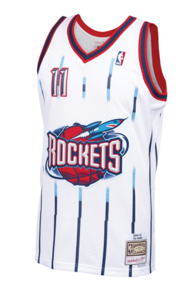 Men's Houston Rockets Yao Ming Mitchell & Ness White 2002-03 Hardwood Classics Swingman Jersey