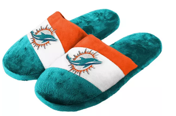 Youth Miami Dolphins Team Colorblock Slide Slippers