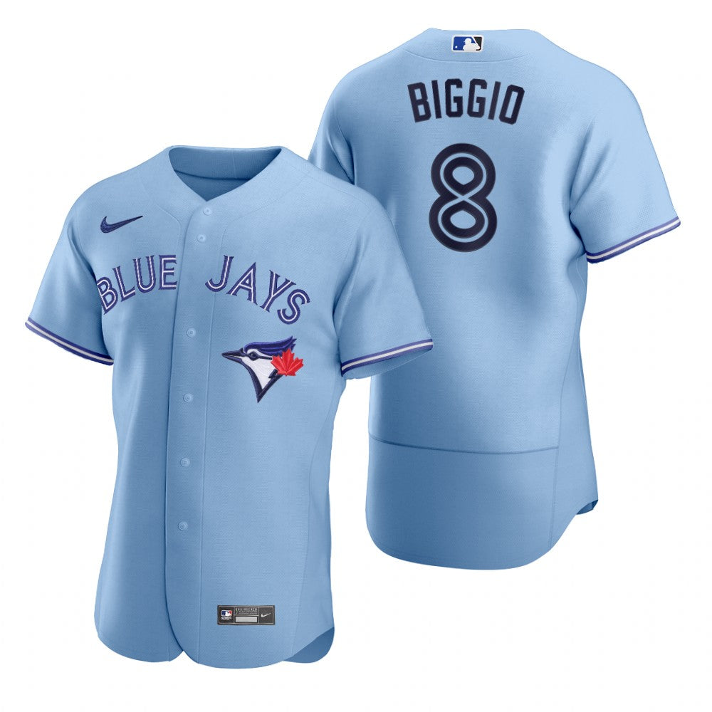 Men's Nike Toronto Blue Jays Cava Biggio Powder Blue / Baby Blue Replica MLB Jersey