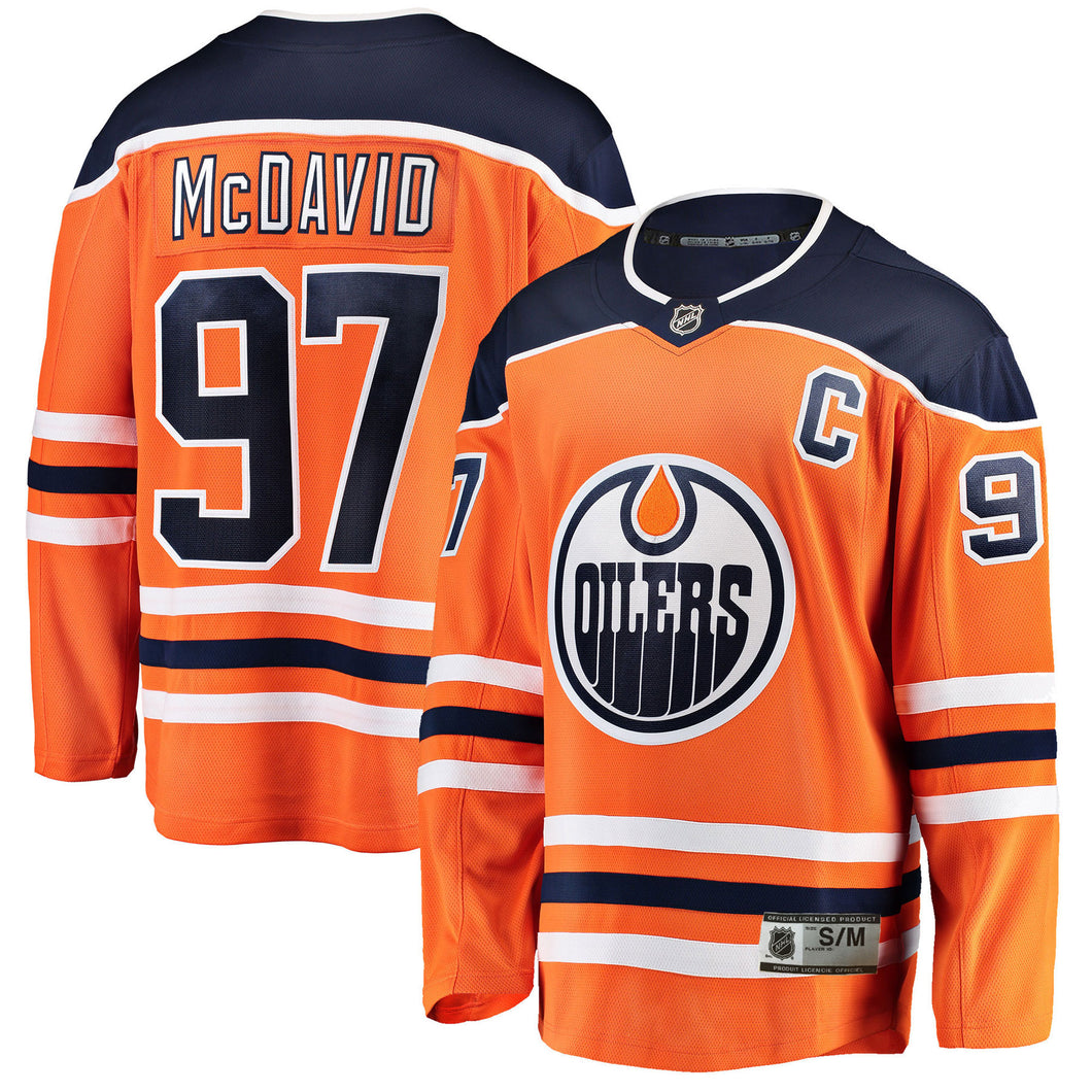 Youth Edmonton Oilers Connor McDavid Orange NHL Jersey