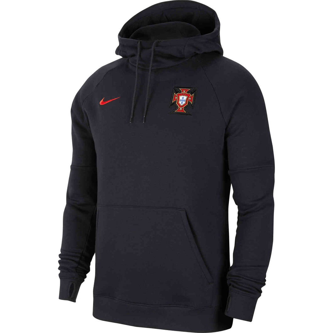 Men's Nike Portugal Black & Red Pullover Soccer Hoodie