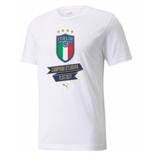 Load image into Gallery viewer, Men&#39;s Puma Italia Champs White Soccer T-Shirt / Tee

